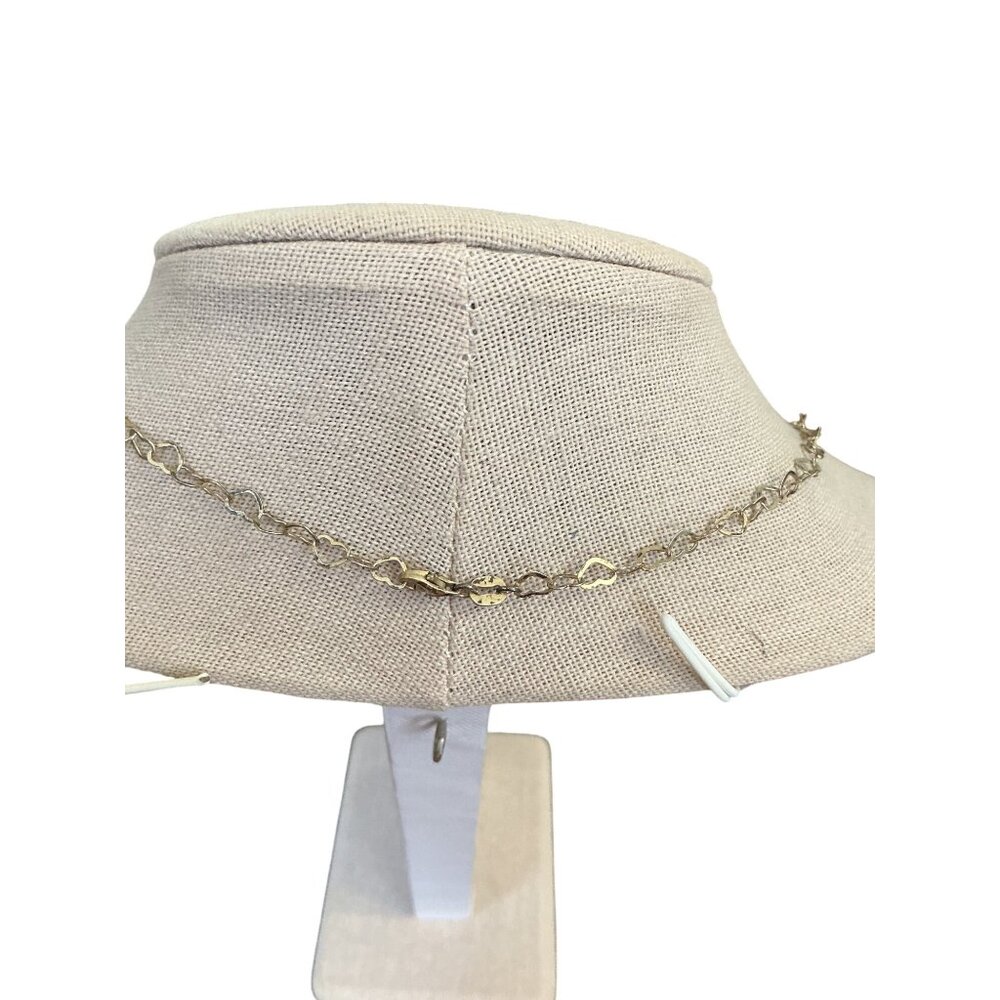 Sterling Silver 925 Dainty Heart Chain Necklace 2.9g 17" Length Made In Italy - Picture 4 of 6